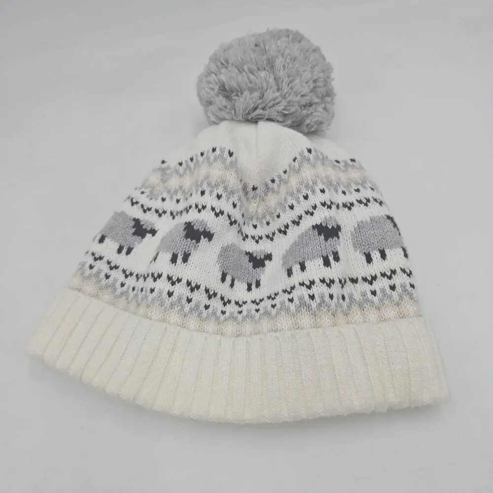 Janie and Jack hat Baby Sheep Fair Isle Beanie 6-12 months
